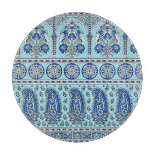 Asiatische Paisley-Grenze: Traditionelles Design. Schneidebrett