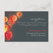 Asiatische Party Lanterns Hochzeitsempfang Begleitkarte (Vorderseite)