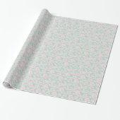 Asiatische Pastellfarben Pink & Green Geschenkpapier (Ungerollt)