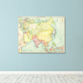 Asiatische politische Atlantikkarte Leinwanddruck (Insitu (Holzboden))
