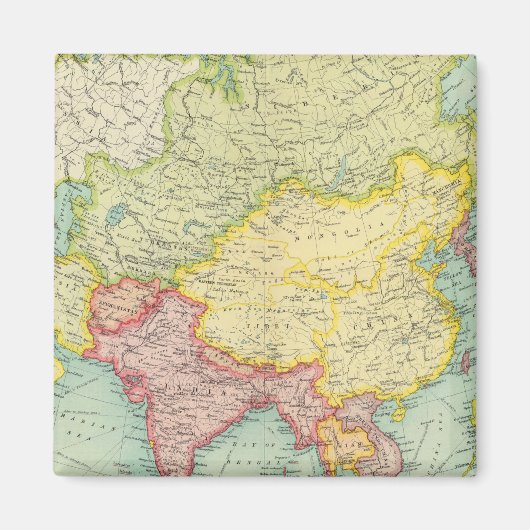 Asiatische politische Atlantikkarte Magnet (Vorne)