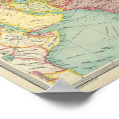 Asiatische politische Atlantikkarte Poster (Ecke)