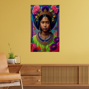 Asiatische Prinzessin Bronze Poster