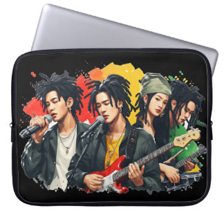 Asiatische Reggae-Band K-Pop Dreadlocks Rasta Laptopschutzhülle
