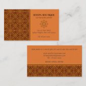 Asiatische Rosette-Muster-OstVisitenkarte Visitenkarte (Vorne/Hinten)