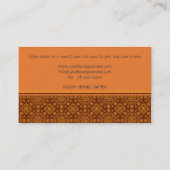 Asiatische Rosette-Muster-OstVisitenkarte Visitenkarte (Rückseite)