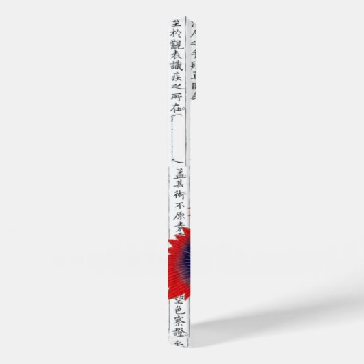 Asiatische Rote Pflaumen im Kanji Hintergrund Case-Mate iPhone Hülle (Rückseite / Rechts)