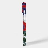 Asiatische Rote Pflaumen im Kanji Hintergrund Case-Mate iPhone Hülle (Rückseite / Links)