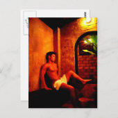 Asiatische Sauna Träume Postkarte (Vorne/Hinten)