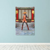 Asiatische Schlachtfrau Leinwanddruck (Insitu (Holzboden))