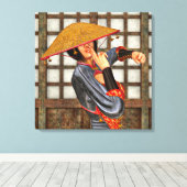 Asiatische Schlachtfrau Leinwanddruck (Insitu (Holzboden))