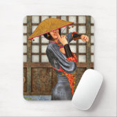 Asiatische Schlachtfrau Mousepad (Mit Mouse)