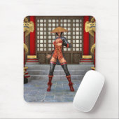 Asiatische Schlachtfrau Mousepad (Mit Mouse)
