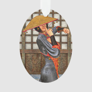 Asiatische Schlachtfrau Ornament
