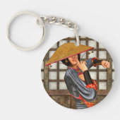 Asiatische Schlachtfrau Schlüsselanhänger (Vorderseite)