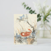 Asiatische Schlange Vintage Postkarte (Stehend Vorderseite)