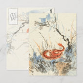 Asiatische Schlange Vintage Postkarte (Vorne/Hinten)