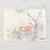 Asiatische Schlange Vintage Postkarte (Rückseite)