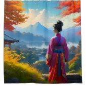 Asiatische Schönheit Duschvorhang (Vorderseite)