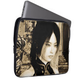 Asiatische Schönheit Laptopschutzhülle (Vorne Rechts)