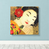 Asiatische Schönheit Leinwanddruck (Insitu (Holzboden))