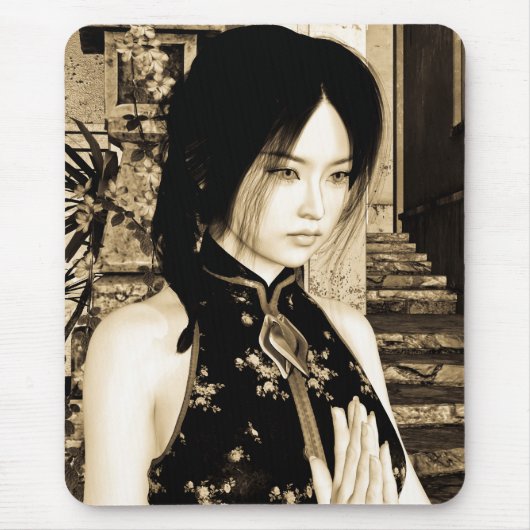 Asiatische Schönheit Mousepad (Vorne)