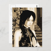 Asiatische Schönheit Postkarte (Vorne/Hinten)