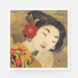 Asiatische Schönheit Serviette