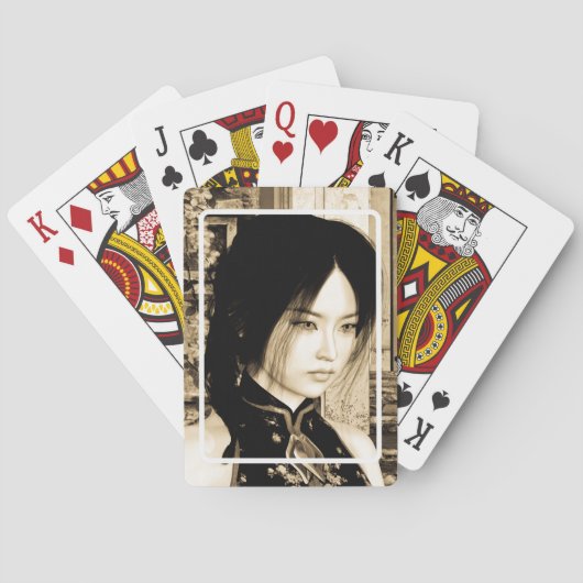 Asiatische Schönheit Spielkarten (Rückseite)