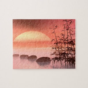 Asiatische Schritte zur Sonne - 3D übertragen Puzzle
