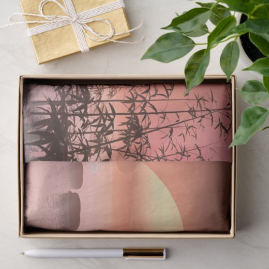 Asiatische Schritte zur Sonne - 3D übertragen Seidenpapier (Geschenk)