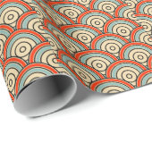 Asiatische Schuppen Waves Elfenbeinmuster Geschenkpapier (Rolleneckpunkt)