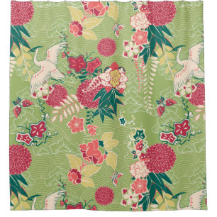 Asiatische Seide Duschvorhang