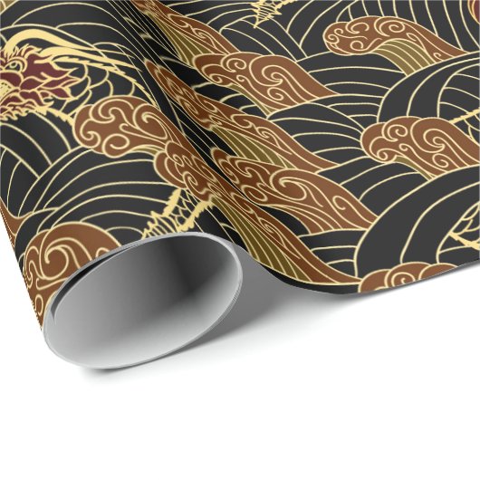 Asiatische Seide Geschenkpapier (Rolleneckpunkt)