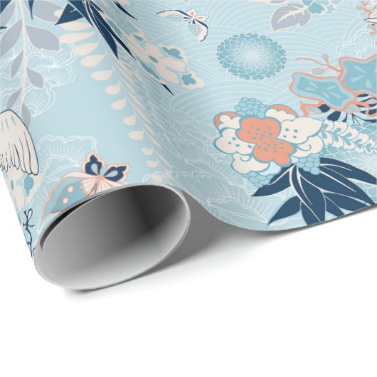 Asiatische Seide Geschenkpapier (Rolleneckpunkt)