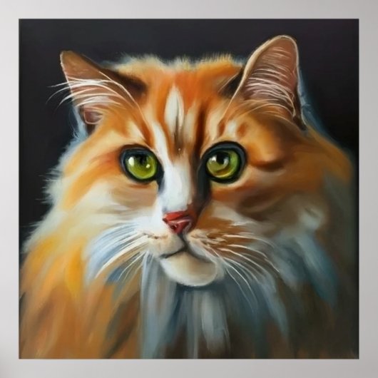 Asiatische Semi-Langhaar-Katze Poster (Vorne)