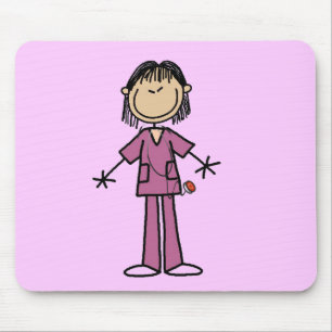 Asiatische Stäbchenfigur Krankenschwester Mousepad