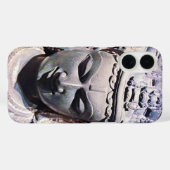 Asiatische Statue Antique Stone Face Foto Stilvoll Case-Mate iPhone Hülle (Rückseite (Horizontal))