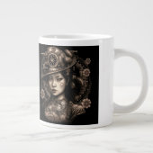 Asiatische Steampunk-Frau Jumbo-Tasse (Rechts)