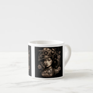 Asiatische Steampunk-Tasse Espresso Espressotasse