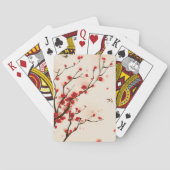 Asiatische Stilmalerei, Pflaumenblüte im Frühling Spielkarten (Rückseite)