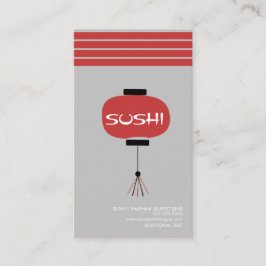 Asiatische Sushi-Logo-Visitenkarte für das Restura Visitenkarte