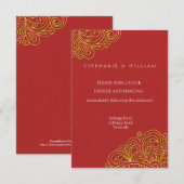 Asiatische Swirt-Hochzeitskarte Einladung (Vorne/Hinten)