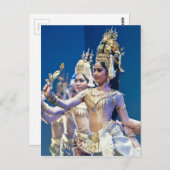 Asiatische Tänzer Postkarte (Vorne/Hinten)