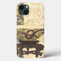 Asiatische Tapisserie mit Bowl- und Drachendesign
