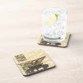 Asiatische Tapisserie mit Bowl- und Drachendesign Getränkeuntersetzer (Rechte Seite)