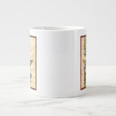 Asiatische Tapisserie mit Bowl- und Drachendesign Jumbo-Tasse (Vorderseite)