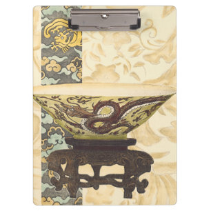 Asiatische Tapisserie mit Schüssel-und Klemmbrett