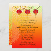 Asiatische Themed Verlobungs-Party Einladung (Vorne/Hinten)