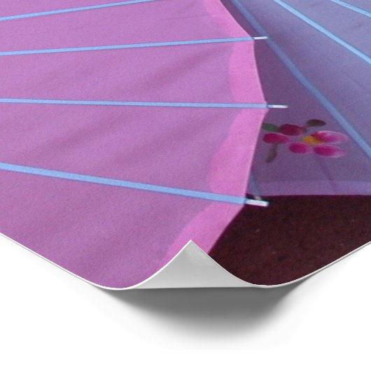 Asiatische Umbrellas Poster (Ecke)